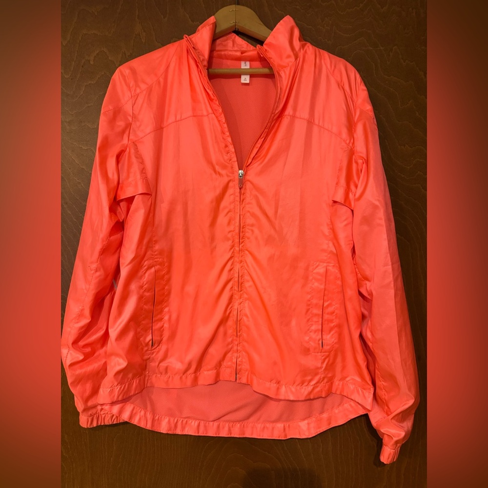 GAP Fit Vibrant Coral Bomber run Jacket